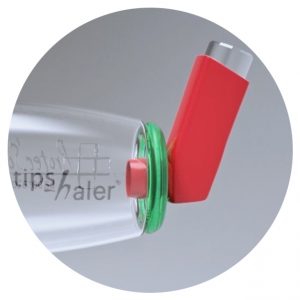 Adaptateur arrière de la chambre d'inhalation pour aérosol-doseur TipsHaler